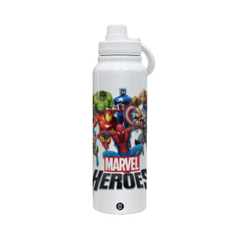 MARVEL heroes, Θερμός 1L Ανοξείδωτο με Βάση Κινητού & Διπλά Τοιχώματα