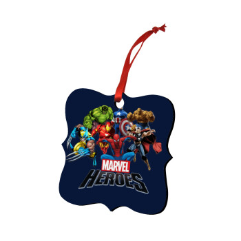 MARVEL heroes, Στολίδι Χριστουγεννιάτικο στολίδι polygon ξύλινο 7.5cm