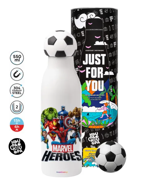 MARVEL heroes — Soccer Metal mug thermos, double wall, 550ml
