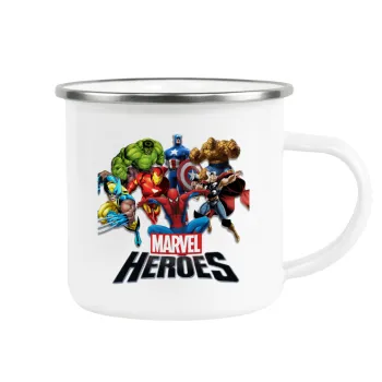 MARVEL heroes, Κούπα Μεταλλική εμαγιέ λευκη 360ml