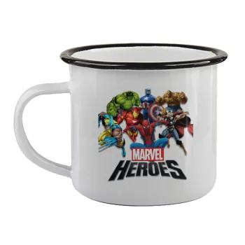 MARVEL heroes, Κούπα εμαγιέ με μαύρο χείλος 360ml