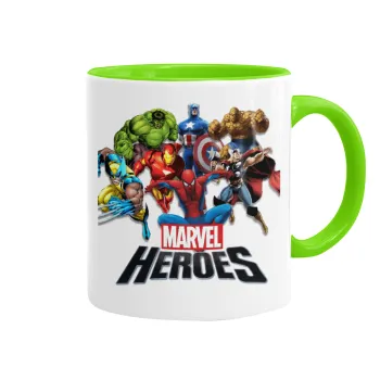 MARVEL heroes, Κούπα χρωματιστή βεραμάν, κεραμική, 330ml