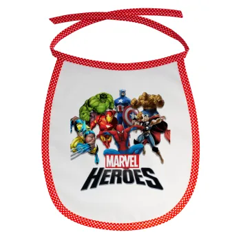 MARVEL heroes, Σαλιάρα μωρού αλέκιαστη με κορδόνι Κόκκινη