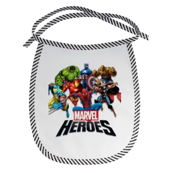 MARVEL heroes, Σαλιάρα μωρού αλέκιαστη με κορδόνι Μαύρη