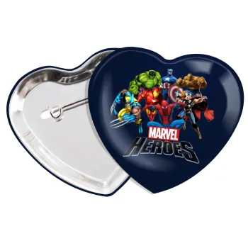 MARVEL heroes, Κονκάρδα παραμάνα καρδιά (57x52mm)