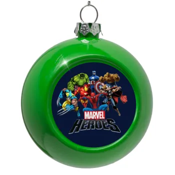 MARVEL heroes, Green Christmas tree ornament bauble 8cm