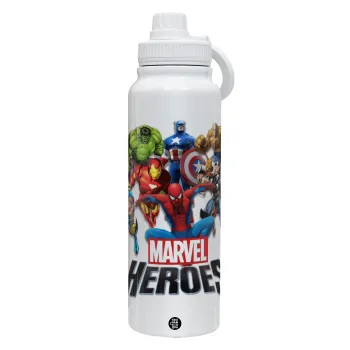 MARVEL heroes, Θερμός 1L Ανοξείδωτο με Βάση Κινητού & Διπλά Τοιχώματα