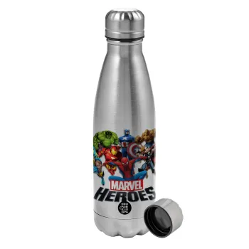 MARVEL heroes, Metallic water bottle, stainless steel, 750ml