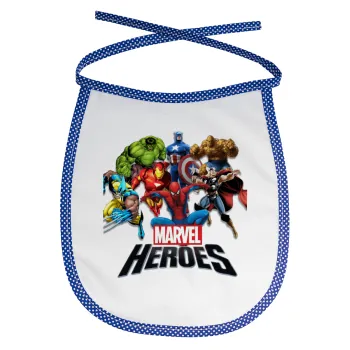 MARVEL heroes, Σαλιάρα μωρού αλέκιαστη με κορδόνι Μπλε