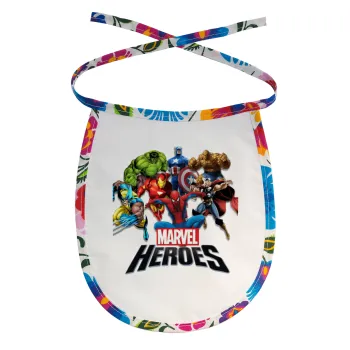 MARVEL heroes, Σαλιάρα μωρού αλέκιαστη με κορδόνι Χρωματιστή