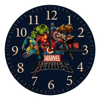 MARVEL heroes, Ρολόι τοίχου ξύλινο plywood (20cm)
