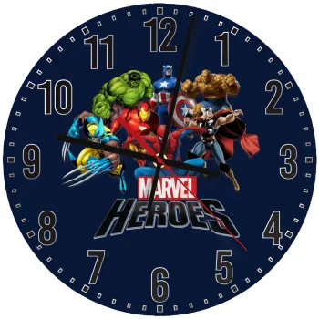 MARVEL heroes, Ρολόι τοίχου ξύλινο (30cm)