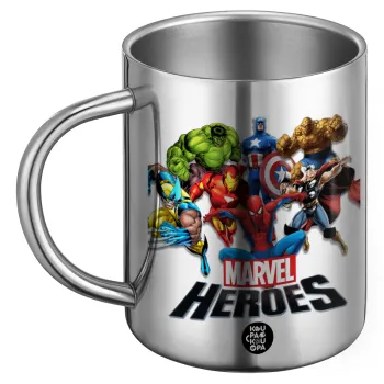 MARVEL heroes, BIG Mug Stainless steel double wall (450ml)