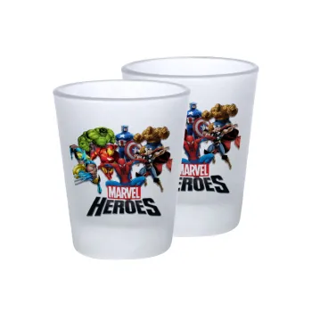 MARVEL heroes, Σφηνοπότηρα γυάλινα 45ml του πάγου (2 τεμάχια)