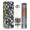 Easter candle, metallic white thermos bottle (500ml) & aromatic flat candle (30cm) (GRAY)