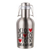 Love always win, Μεταλλικό παγούρι Inox (Stainless steel) με καπάκι ασφαλείας 1L
