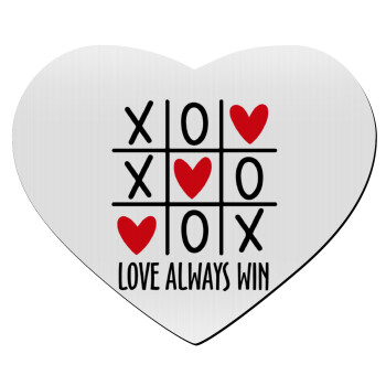 Love always win, Mousepad καρδιά 23x20cm