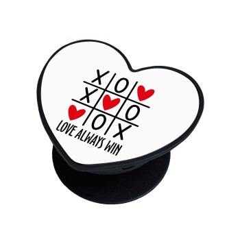 Love always win, Phone Holders Stand  καρδιά Μαύρο Βάση Στήριξης Κινητού στο Χέρι