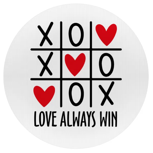 Love always win — Mousepad Στρογγυλό 20cm