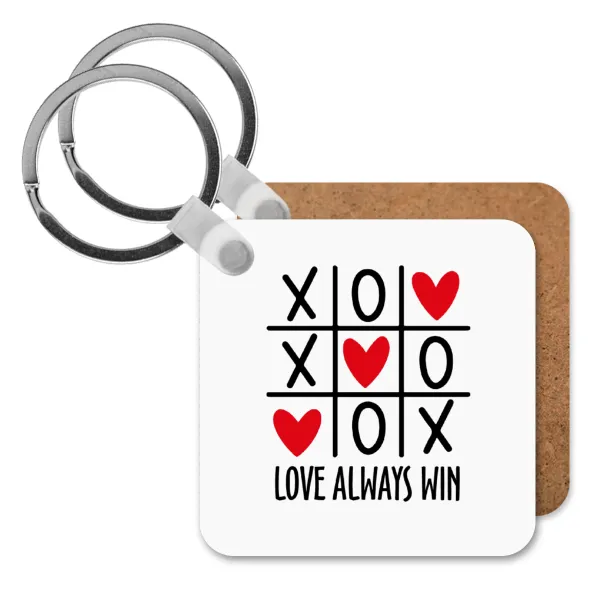Love always win — Ξύλινο τετράγωνο