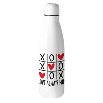 Love always win, Μεταλλικό παγούρι θερμός (Stainless steel), 500ml