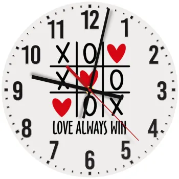 Love always win, Ρολόι τοίχου ξύλινο (30cm)