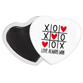 Love always win, Μαγνητάκι καρδιά (57x52mm)