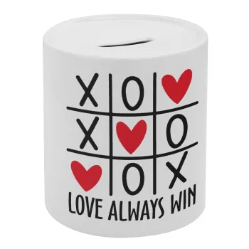 Love always win, Κουμπαράς πορσελάνης με τάπα