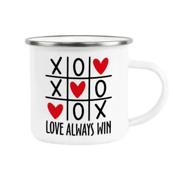 Love always win, Κούπα Μεταλλική εμαγιέ λευκη 360ml