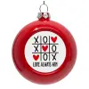 Red Christmas tree ornament bauble 8cm