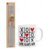 Easter Set, Ceramic Cup (330ml) & Easter aromatic flat candle (30cm) (GRAY)
