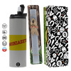 Πασχαλινή Λαμπάδα με Travel Tumbler θερμό (600ml, BPA free) & κερί αρωματικό πλακέ (30cm) (ΓΚΡΙ)