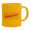 Ceramic coffee mug yellow, 330ml