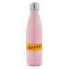 Metal mug thermos Pink Iridiscent (Stainless steel), double wall, 500ml