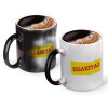 Color changing magic Mug, ceramic, 330ml when adding hot liquid inside, the black colour desappears (1 pcs)