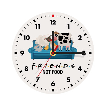 friends, not food, Wooden wall clock (20cm)