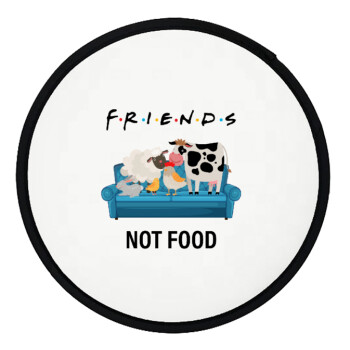friends, not food, Βεντάλια υφασμάτινη αναδιπλούμενη με θήκη (20cm)