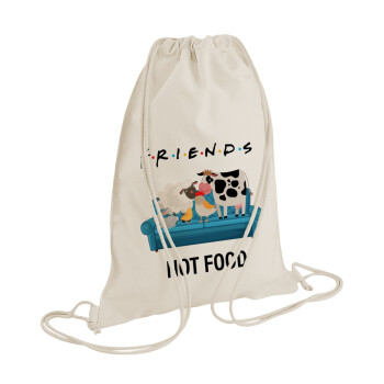 friends, not food, Backpack bag GYMBAG natural (28x40cm)