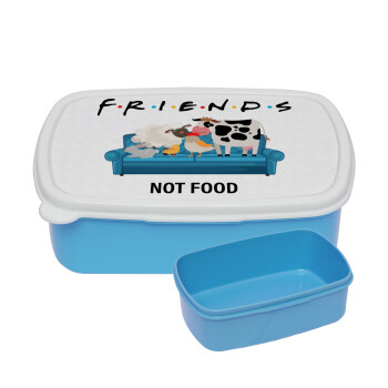 friends, not food, ΜΠΛΕ παιδικό δοχείο φαγητού (lunchbox) πλαστικό (BPA-FREE) Lunch Βox M18 x Π13 x Υ6cm