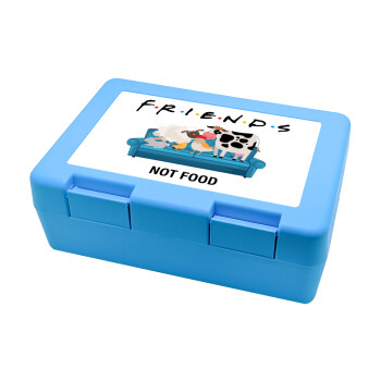 friends, not food, Children's cookie container LIGHT BLUE 185x128x65mm (BPA free plastic)
