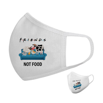 friends, not food, Μάσκα υφασμάτινη υψηλής άνεσης παιδική (Δώρο πλαστική θήκη)