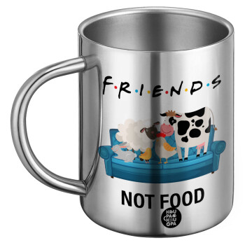 friends, not food, BIG Mug Stainless steel double wall (450ml)