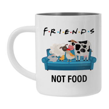 friends, not food, Mug Stainless steel double wall 300ml