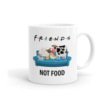 friends, not food, Ceramic coffee mug, 330ml (1pcs)