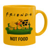 Ceramic coffee mug yellow, 330ml