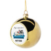 Golden Christmas tree ball ornament 8cm