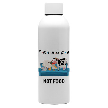 friends, not food, Μεταλλικό παγούρι νερού, 304 Stainless Steel 800ml