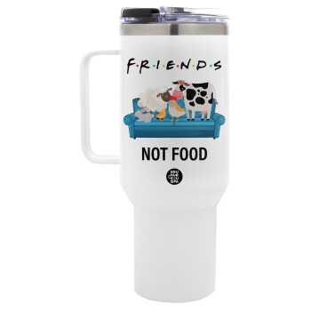 friends, not food, Mega Stainless steel Tumbler with lid, double wall 1,2L