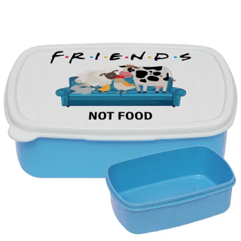 friends, not food, ΜΠΛΕ παιδικό δοχείο φαγητού (lunchbox) πλαστικό (BPA-FREE) Lunch Βox M18 x Π13 x Υ6cm