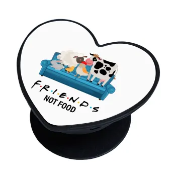 friends, not food, Phone Holders Stand  καρδιά Μαύρο Βάση Στήριξης Κινητού στο Χέρι